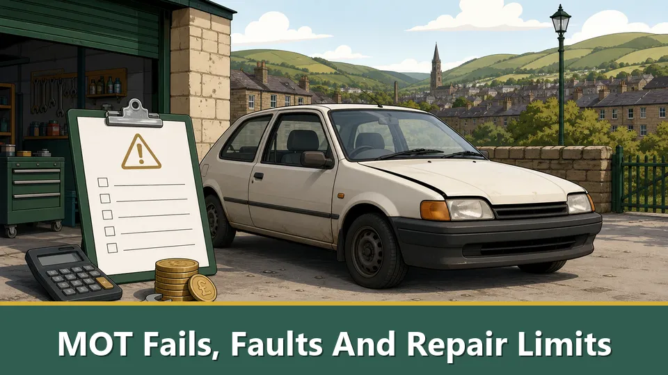 MOT Fail s, Fault și limite de reparație